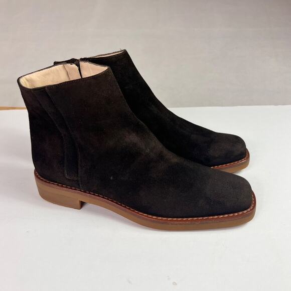 Anne Klein Womens Suede Leather Low Heel Ankle Booties Shorties - Picture 13 of 16